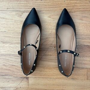 Marc Fisher Black Studded Flats 9M